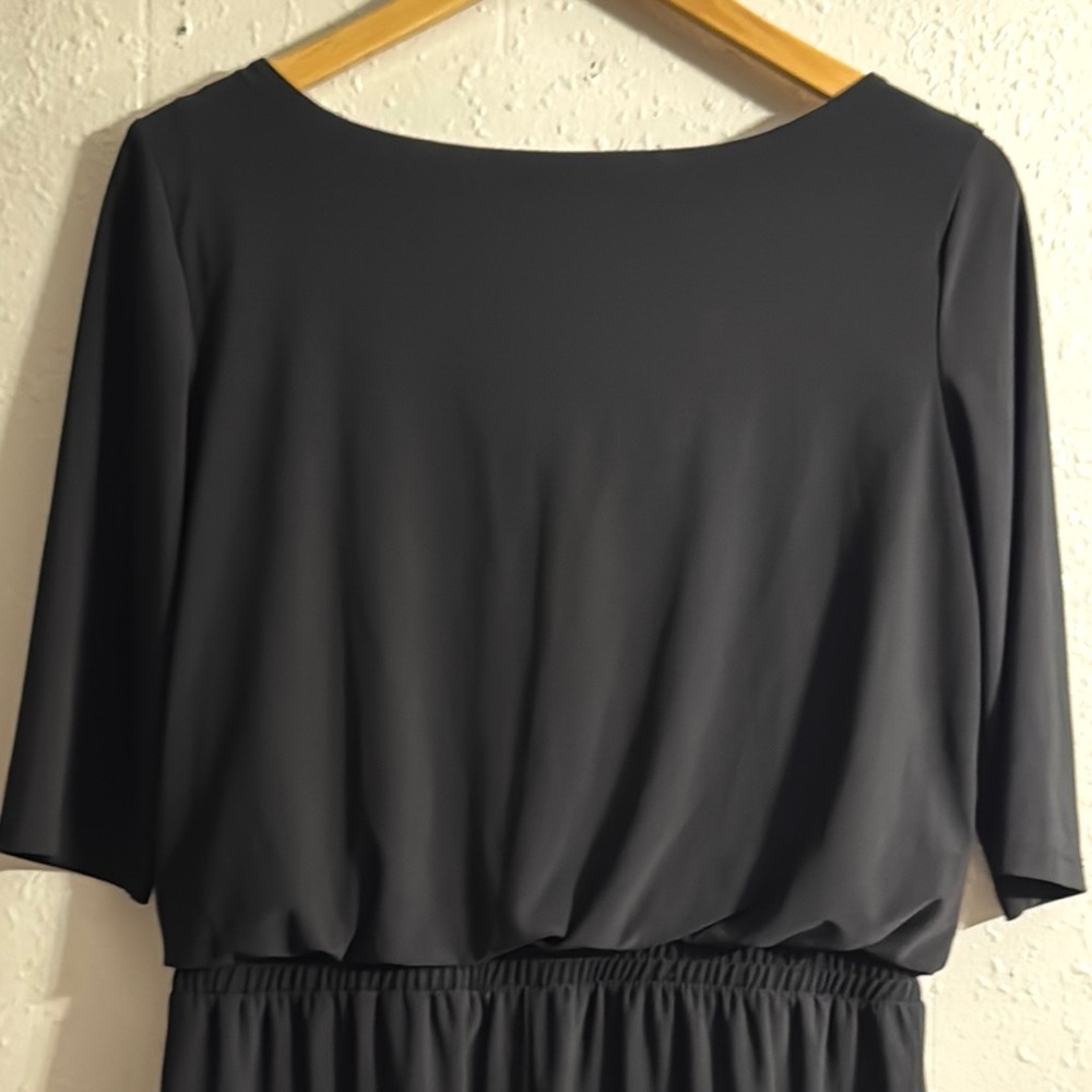 Emma & Michele Black Draped Romper - Picture 5 of 8